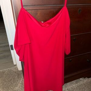 Elegant Red Off-Shoulder Dress